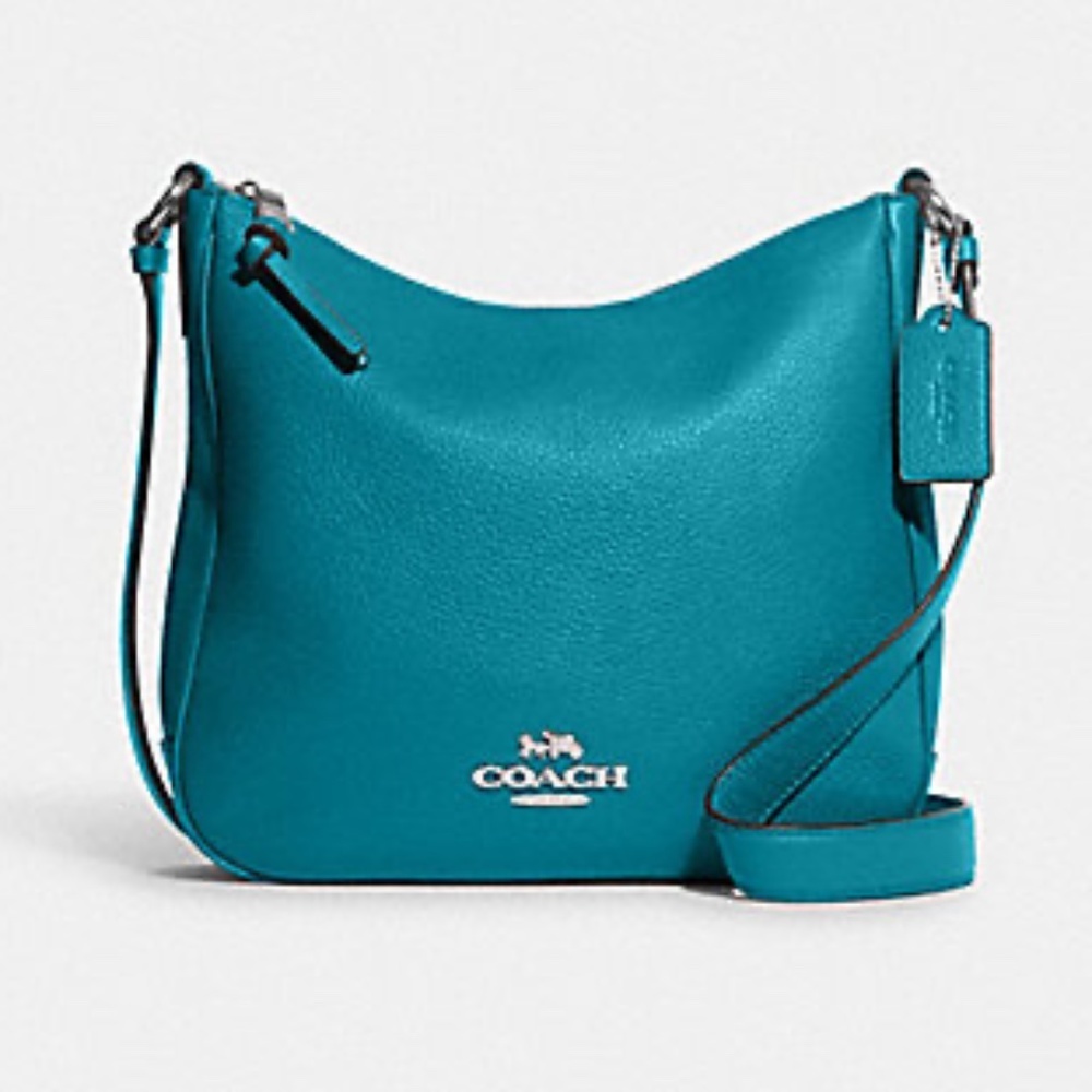 COACH LEATHER ELLIE File Bag In GORGEOUS TEAL - NWT!